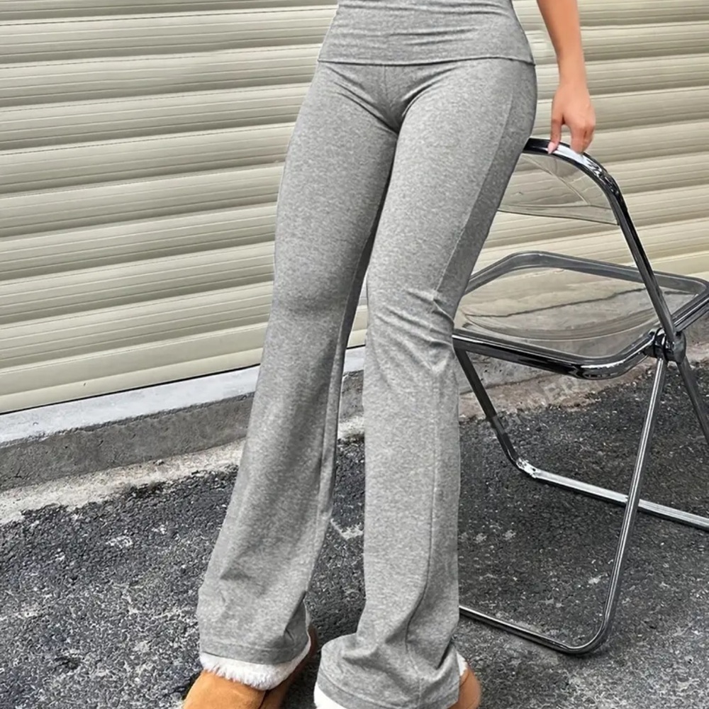 Gray Women's Flared Pants